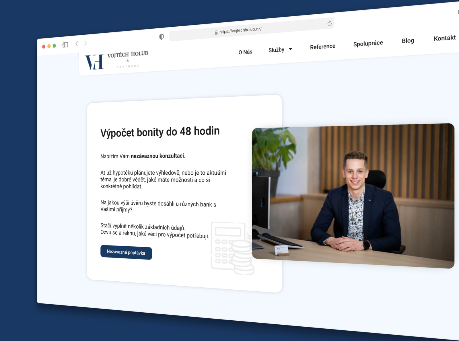 Vojtěch Holub web mockup 1