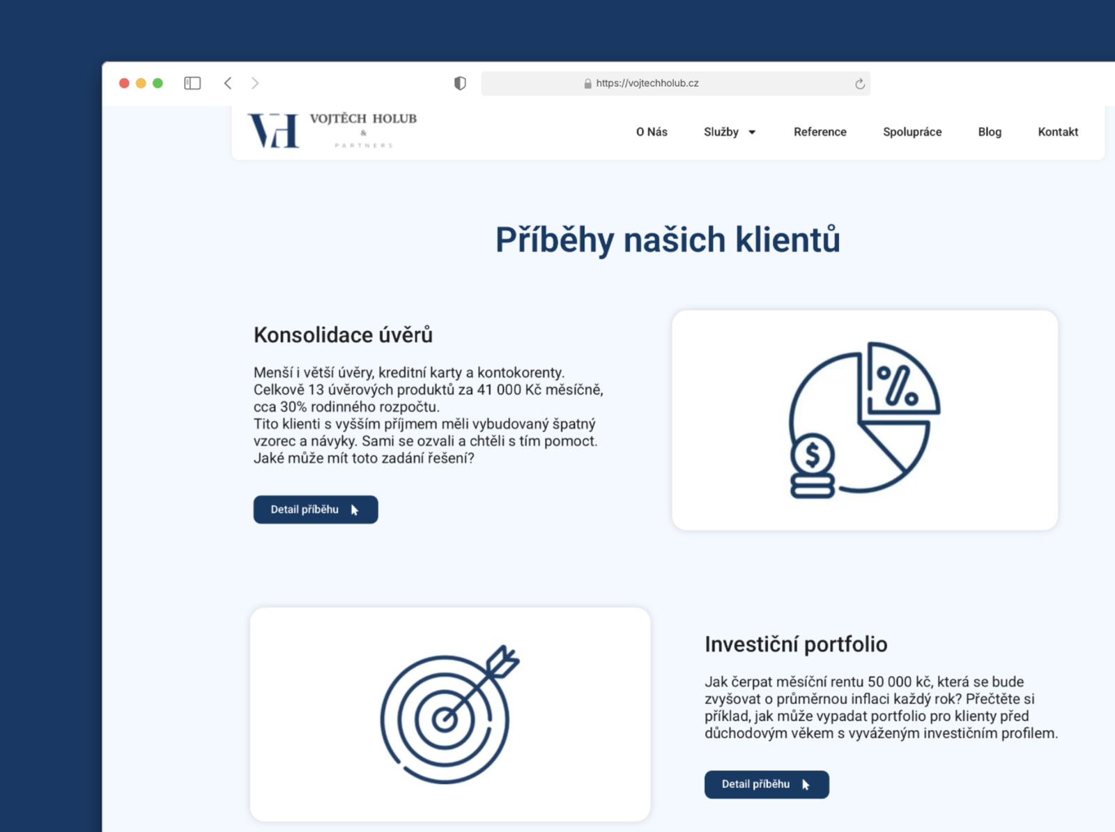 Vojtěch Holub web mockup 3